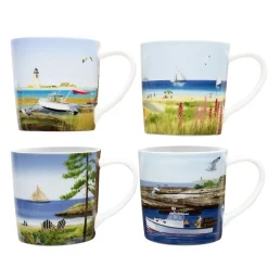 Caskata X Felix Doolittle By the Sea Mugs, Set of 4