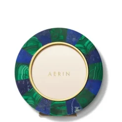 Cassiel Mosaic Round Frame in Lapis in Malachite