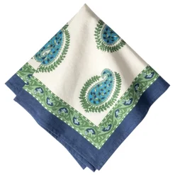 Cassis Napkins in Blue & Green, Set of 6