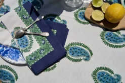 Cassis Napkins in Blue & Green, Set of 6
