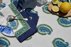 Cassis Napkins in Blue & Green, Set of 6