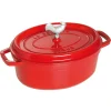 Cast Iron Coq au Vin Cocotte, Dutch Oven, 5.75-quart, serves 5-6, Made in France, Cherry