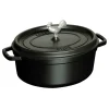 Cast Iron Coq au Vin Cocotte, Dutch Oven, 5.75-quart, serves 5-6, Made in France, Matte Black