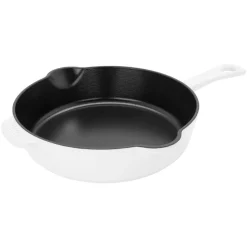 Cast Iron 8.5-inch Traditional Deep Skillet in White