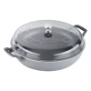 Cast Iron 3.5-qt Braiser with Glass Lid in Graphite Grey