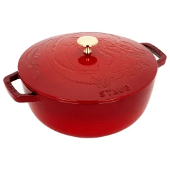 Cast Iron 3.75-qt Essential French Oven with Dragon Lid in Cherry