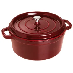 Cast Iron 7-qt Round Cocotte in Grenadine