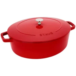 Cast Iron 6.25-qt Shallow Oval Dutch Oven in Cherry