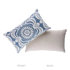 Castanet Embroidery Pillow in Chambray