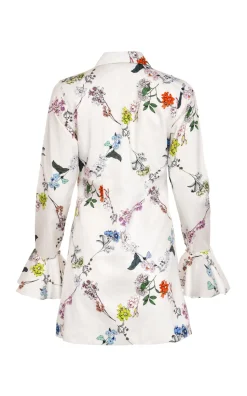 Cate Cotton Flowers Mini Dress