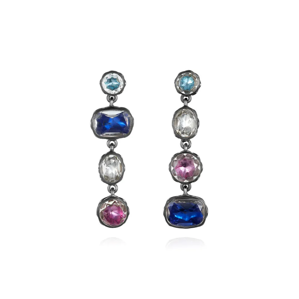 Catherine 4-Drop Earrings in Multi-Chintz