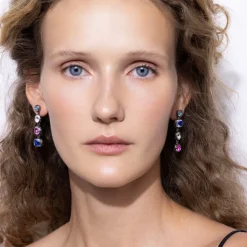 Catherine 4-Drop Earrings in Multi-Chintz