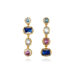 Catherine 4-Drop Earrings in Multi-Chintz