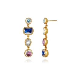 Catherine 4-Drop Earrings in Multi-Chintz