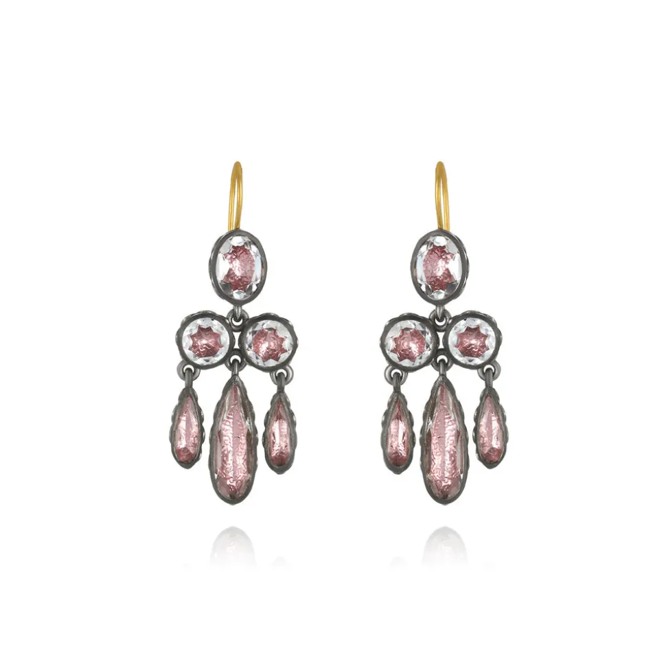 Catherine Girandole Earrings in Blush