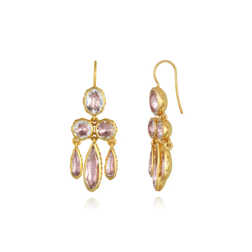 Catherine Girandole Earrings in Blush