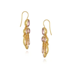 Catherine Girandole Earrings in Blush