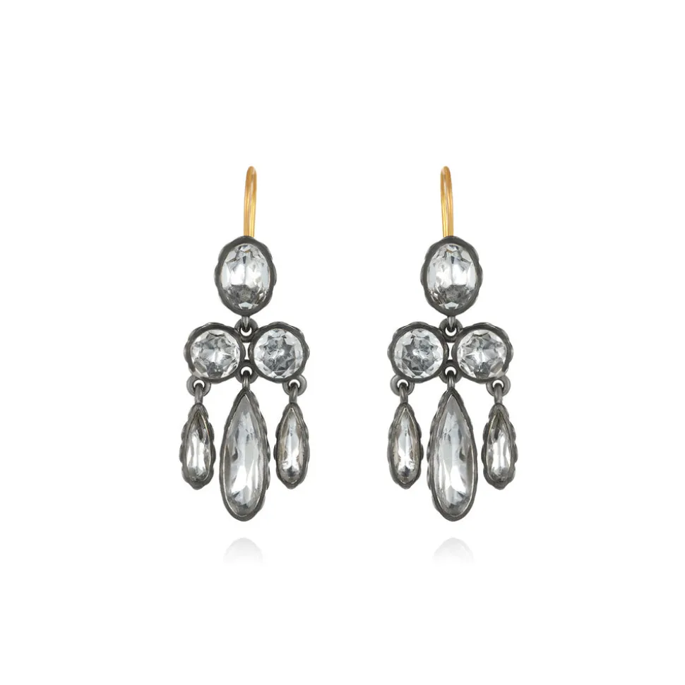 Catherine Girandole Earrings in White