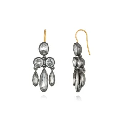 Catherine Girandole Earrings in White