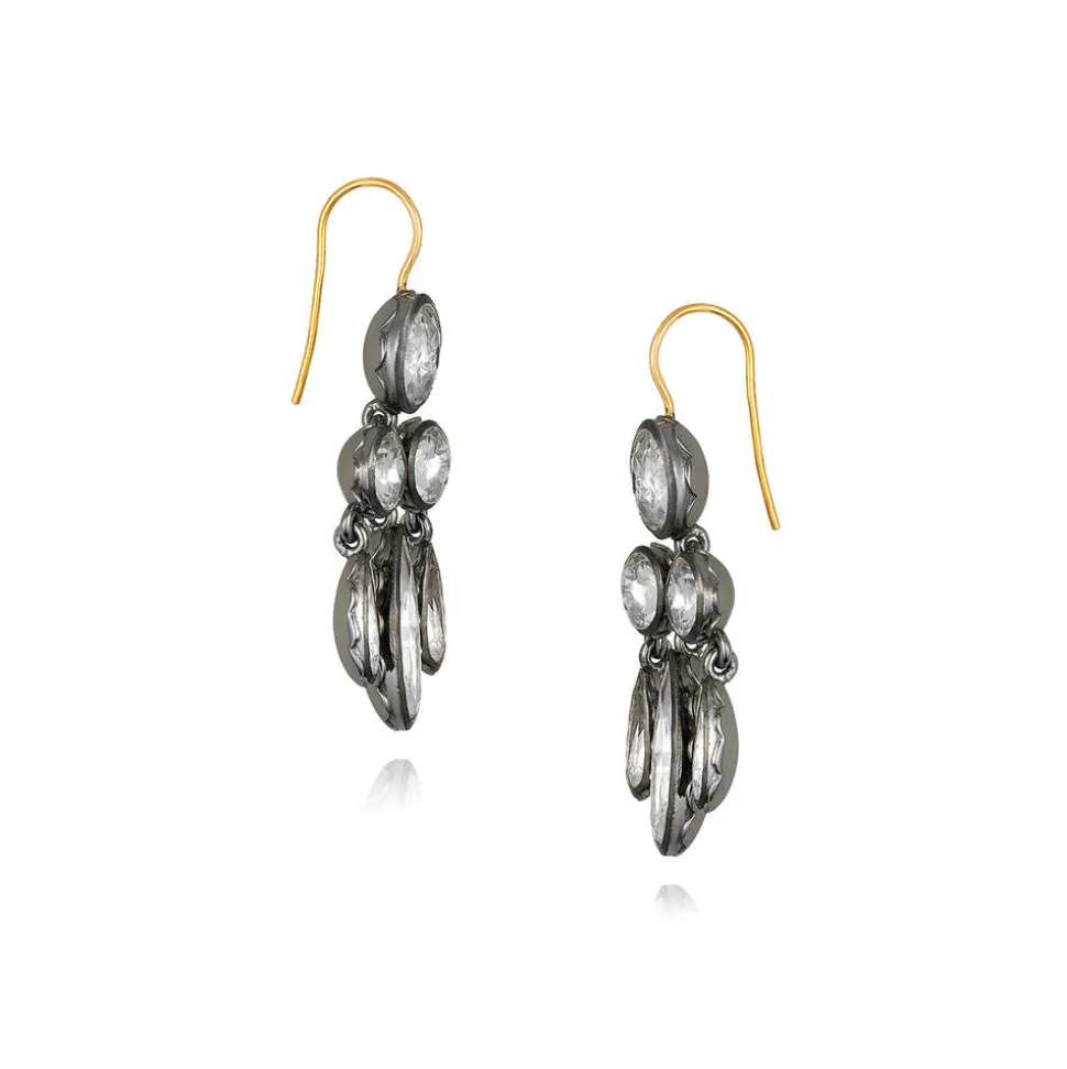 Catherine Girandole Earrings in White
