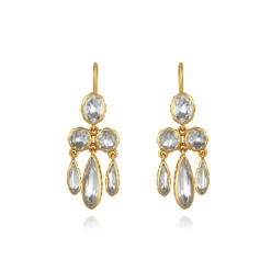 Catherine Girandole Earrings in White