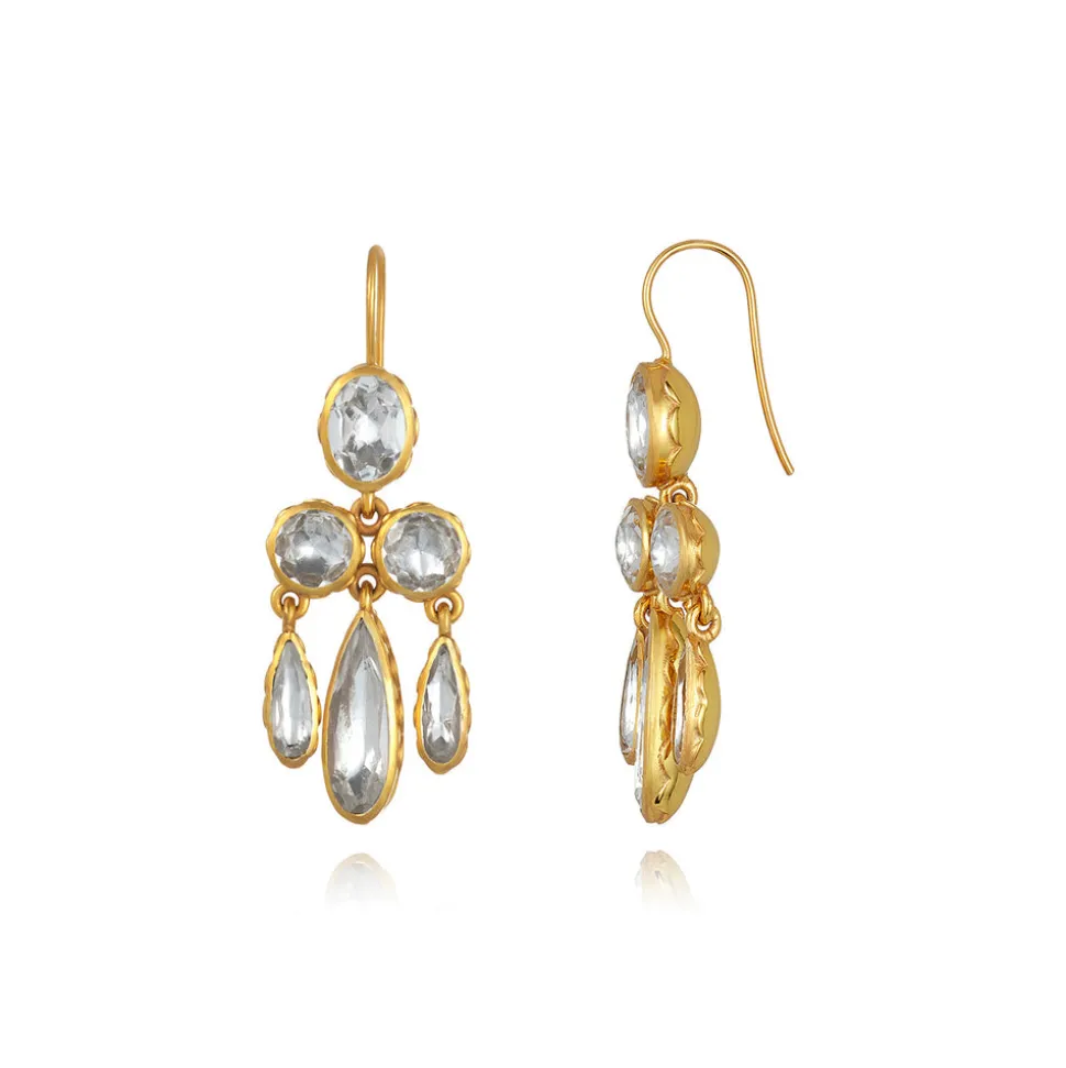 Catherine Girandole Earrings in White
