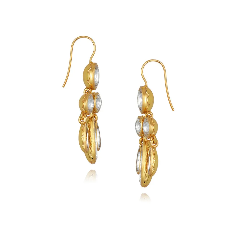 Catherine Girandole Earrings in White