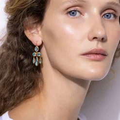 Catherine Girandole Earrings in Sky