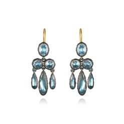 Catherine Girandole Earrings in Sky