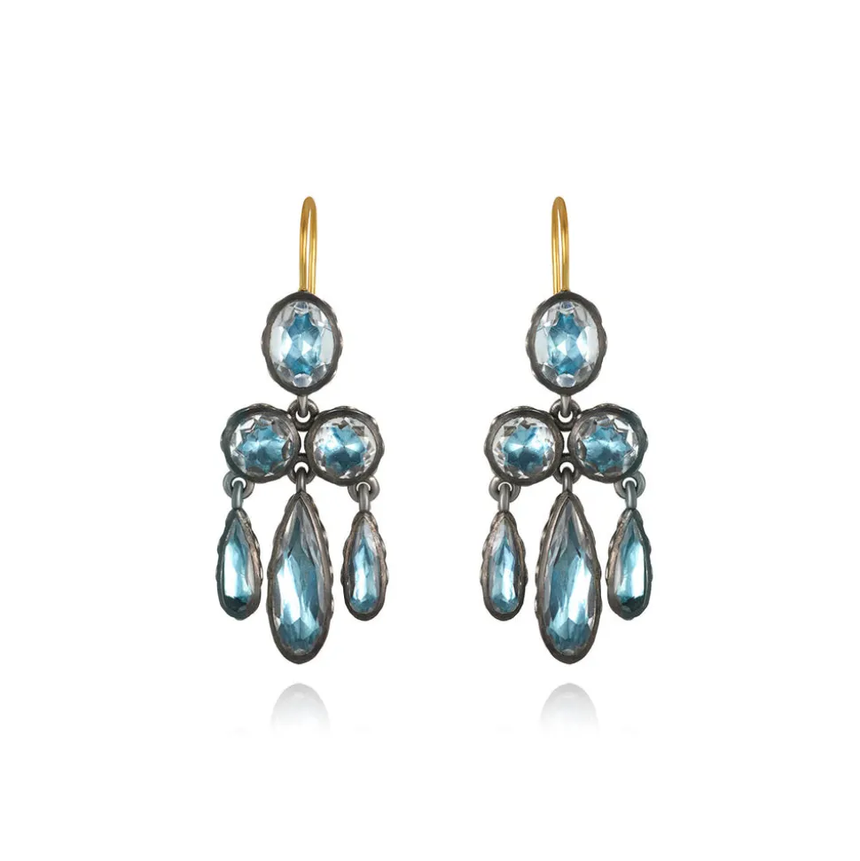 Catherine Girandole Earrings in Sky