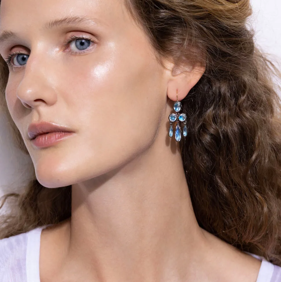 Catherine Girandole Earrings in Sky