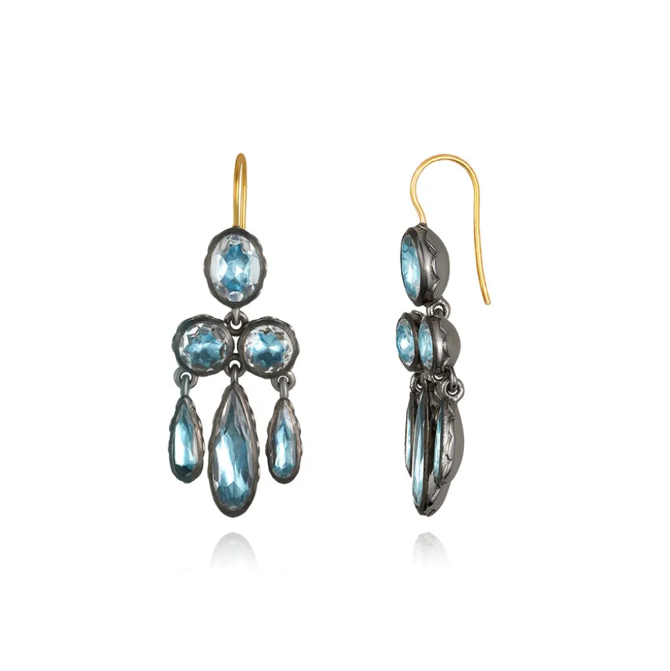 Catherine Girandole Earrings in Sky