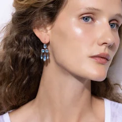 Catherine Girandole Earrings in Sky