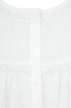 Catherine Long Sleeve Nightgown with Ruffle Hem