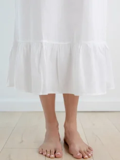 Catherine Long Sleeve Nightgown with Ruffle Hem