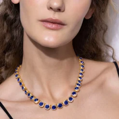 Catherine Round Rivière in Indigo