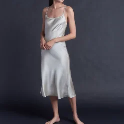 Celeste Pearl Silk Slip