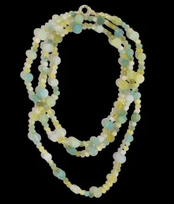 Celina Beaded Strand Necklace in Green