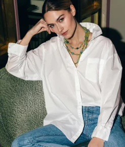 Celina Beaded Strand Necklace in Green