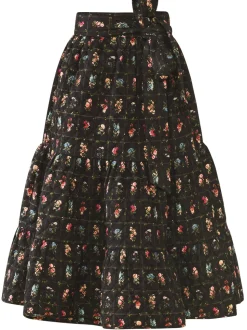 Celine Skirt in Florence Black Floral