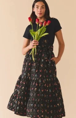 Celine Skirt in Florence Black Floral