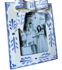 Ceramic Frame with Blue Bow