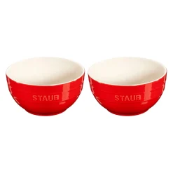 Ceramic 2-pc Large Universal Bowl Set in Cherry