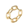 Chain Link Napkin Ring in Gold, Set of 4