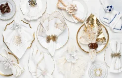 Chain Link Napkin Ring in Gold, Set of 4