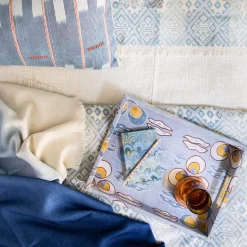 Chambray Lattice Baule Pillow