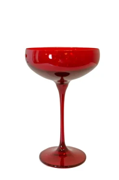Champagne Coupe Stemware, Set of 6 Red