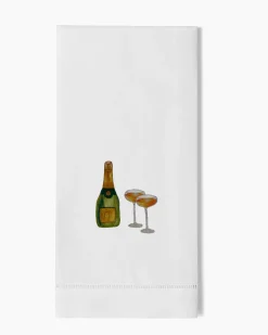 Champagne Coupes Hand Towel