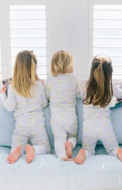 Charleston Two Piece Kids Pajamas in Rainbow Row Multi