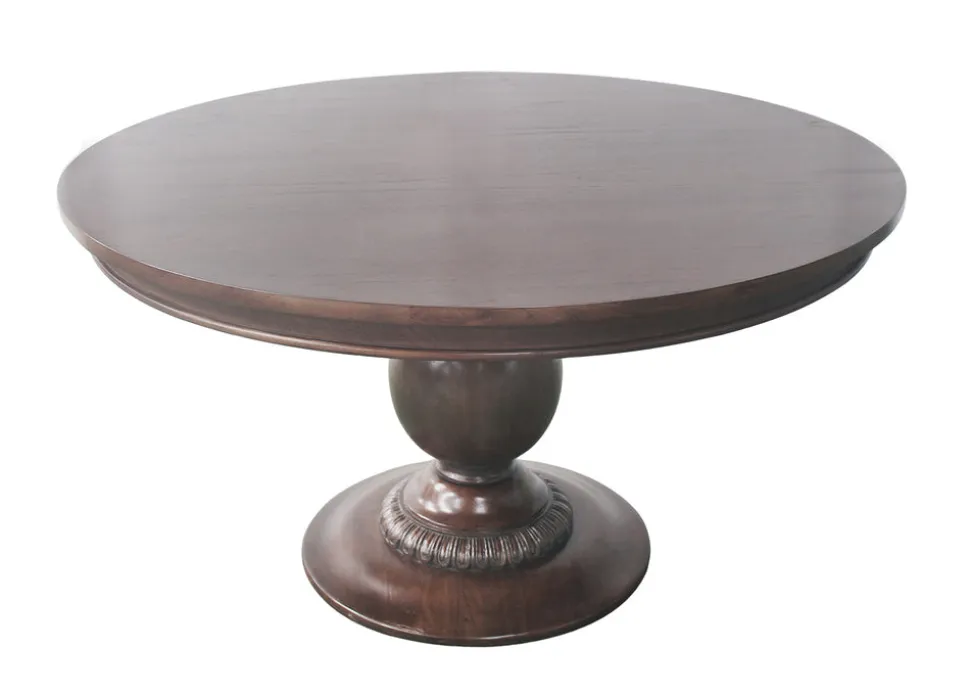 Charlotte Pedestal Table 55" in Walnut